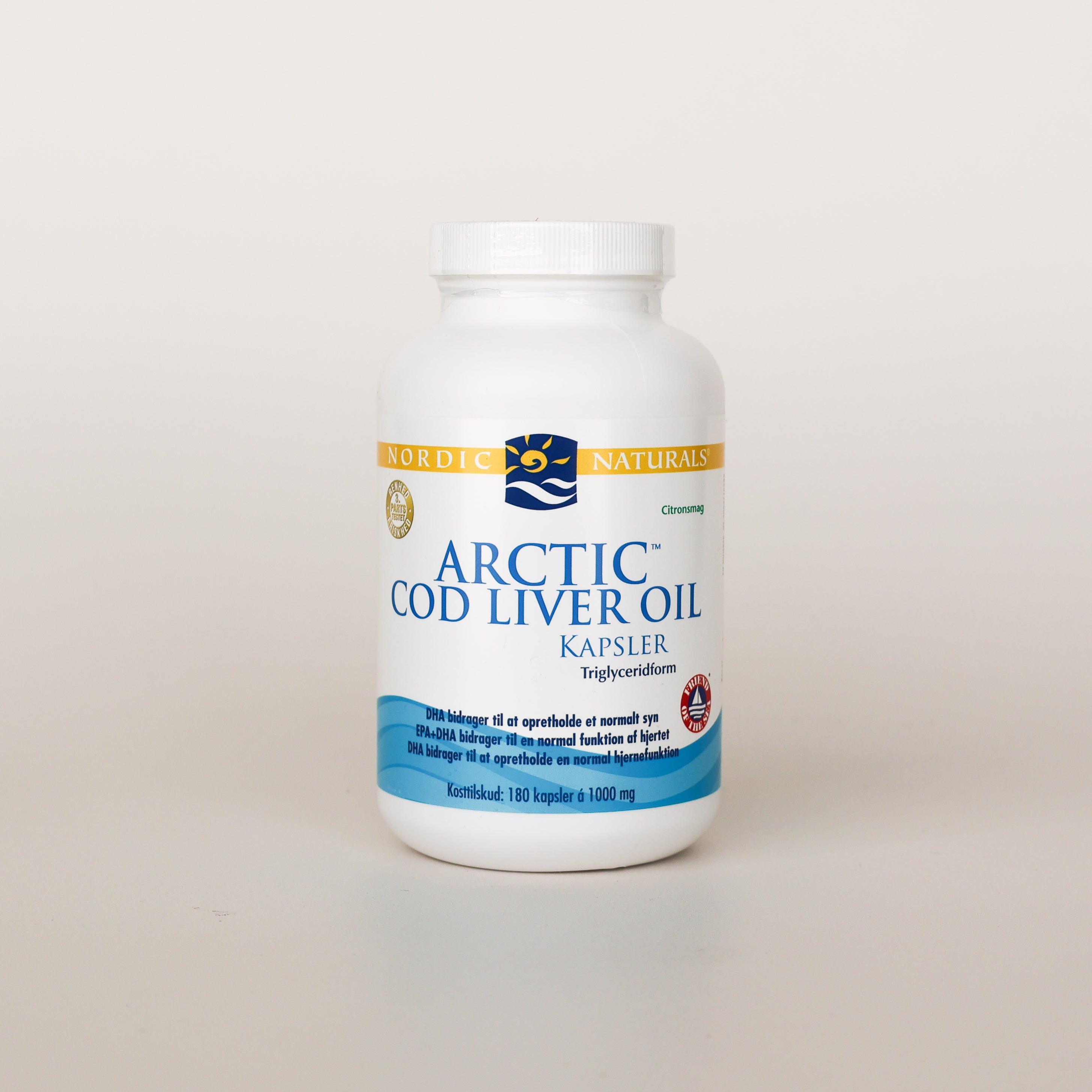 Nordic Naturals torskelevertran i kapsler, 180 kapsler, Triglyceridform