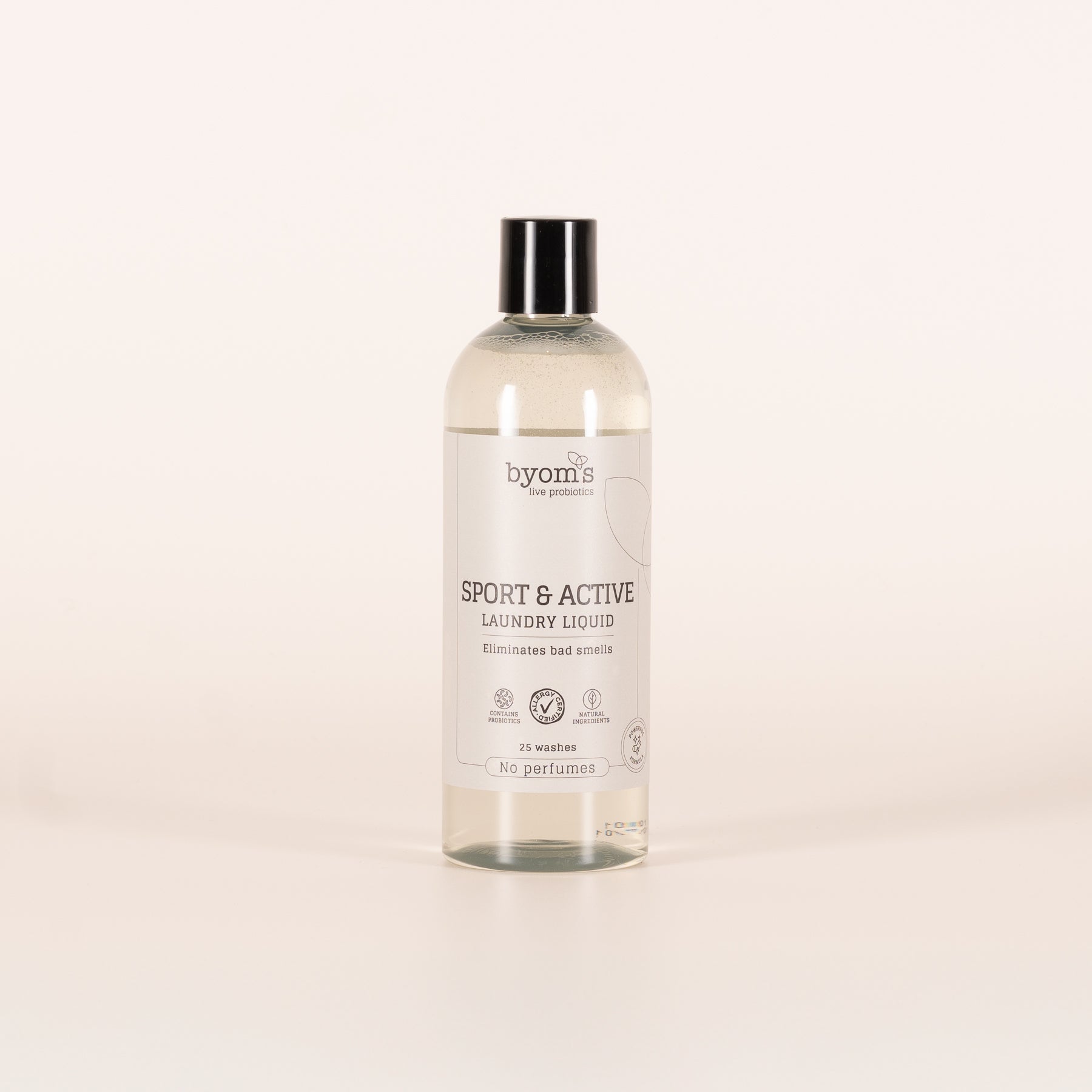 Byoms Sport & active landry liquid vaskemiddel uden parfume 500 ml