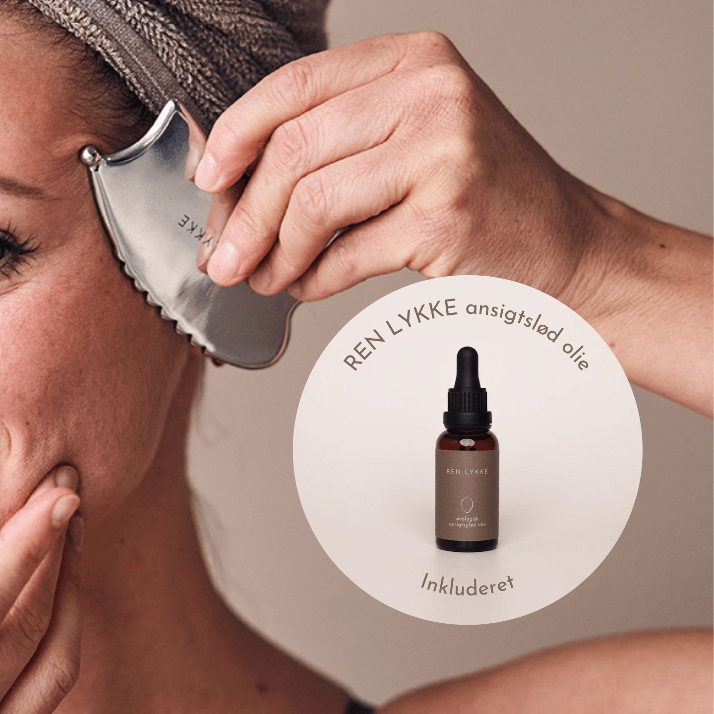Pakke | Gua sha med ansigtsglød olie