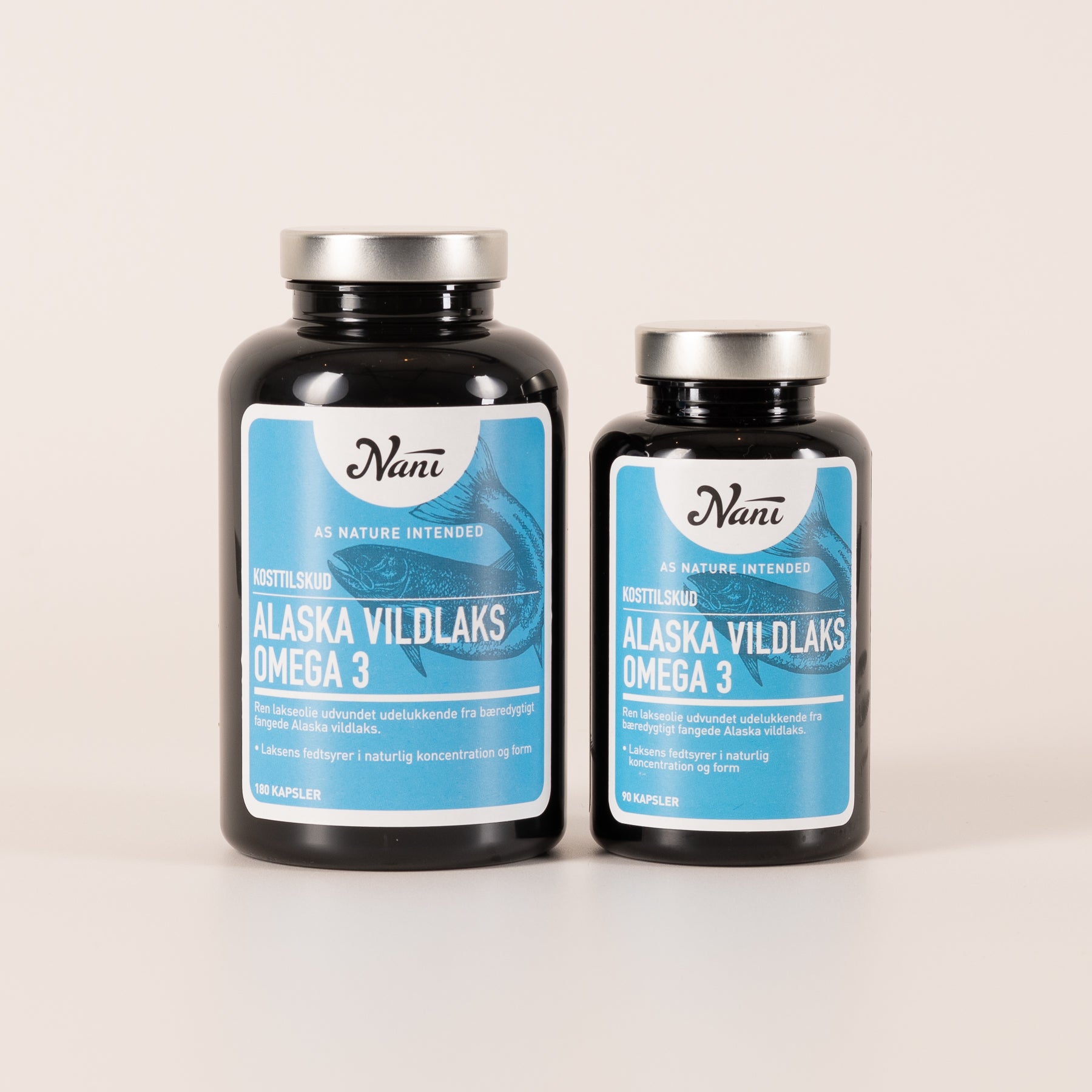 Nani Alaska Vildlaks Omega 3 kosttilskud fås i flere størrelser
