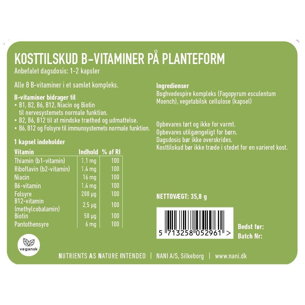 Nani Mulbi B kompleks etiket