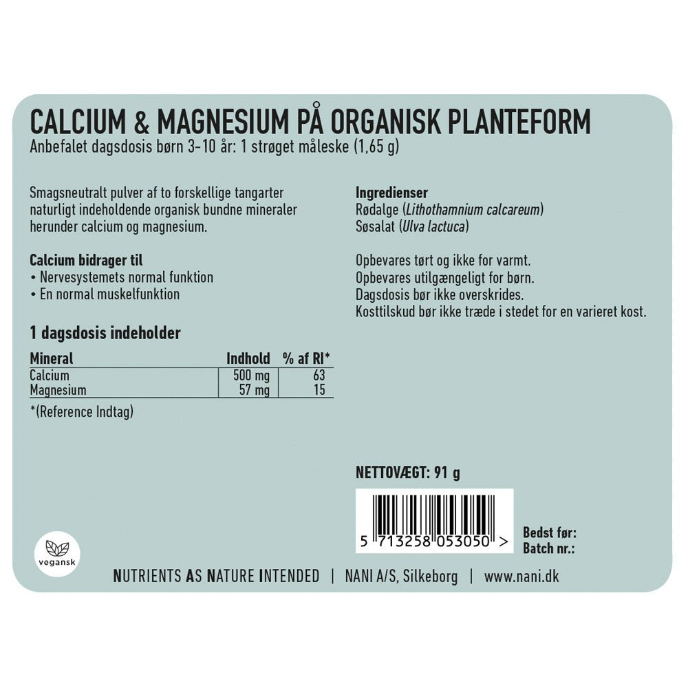 Nani | Calcium og magnesium til børn