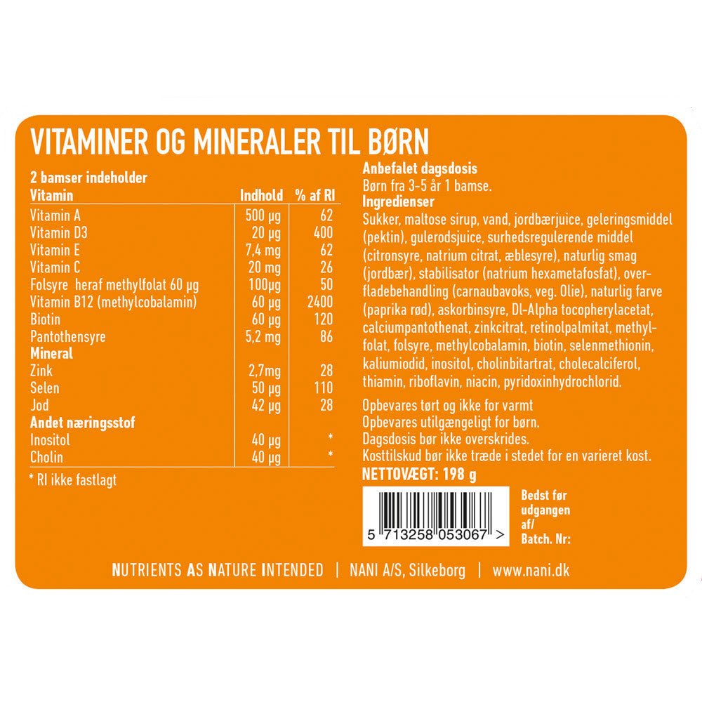 Nani multivitamin til børn | 90 stk.