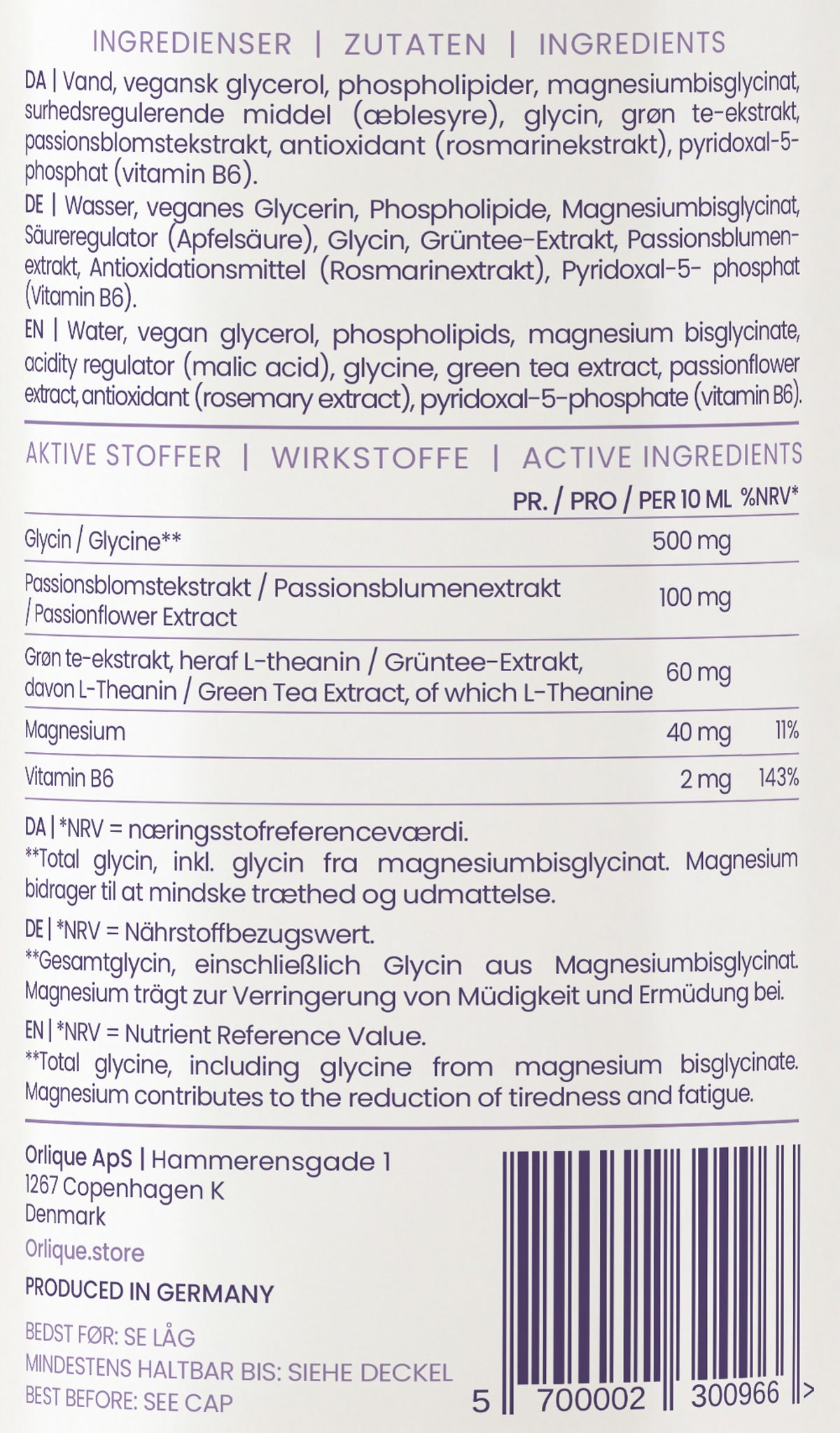 Orlique Liposomal Sleep Ritual | Søvn & Restitution
