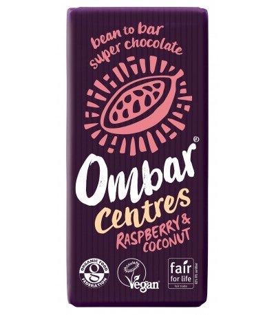 Ombar Centres Raspberry & Coconut chokolade